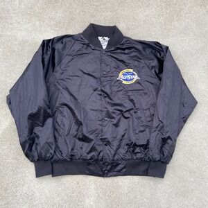 Augusta Sportswear Cheerleader Bomber Jacket Mens L Black UCA UDA All Star 2013